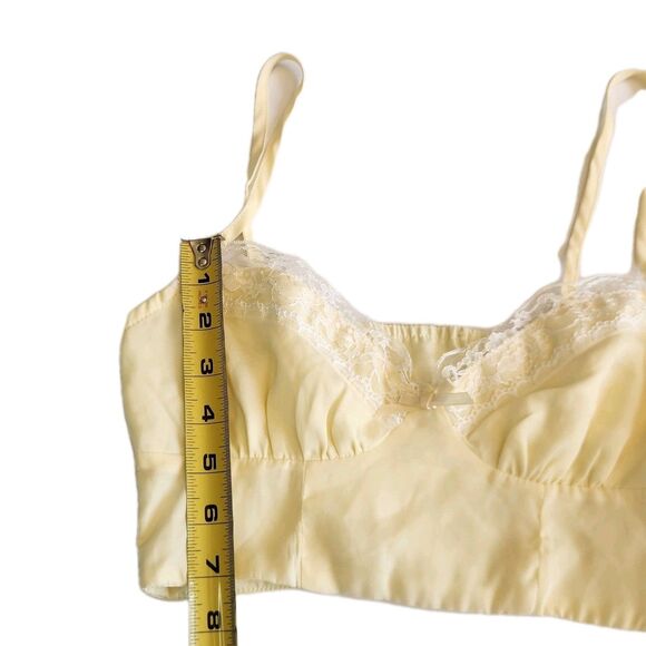 Princess Polly Butter Yellow Bralette Lace Trim Strappy Crop Top Sz Small - Picture 3 of 8